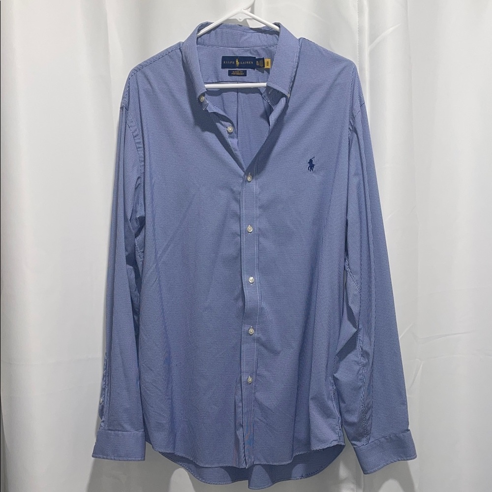 Polo by Ralph Lauren Men's Classic Blue Button Down Shirt